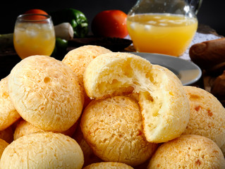 Breakfast with cheese bread