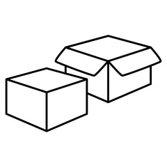 box carton packing icon