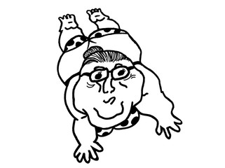 Happy Senior Swimming Vacation