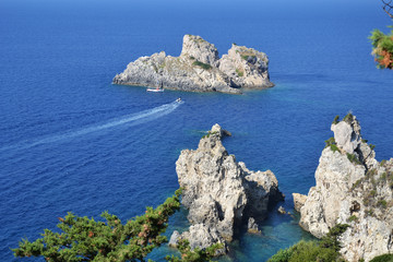  sea ​​cliffs corfu summer