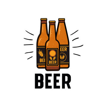 beer bottles isolated icon