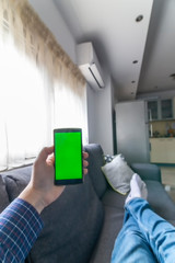 Air conditioner control from your phone concept
