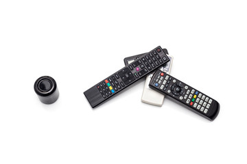 Old versus new technology concept - remote control