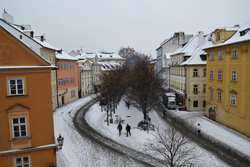  prague winter architecture
