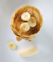 Banana pancakes and maple syrup