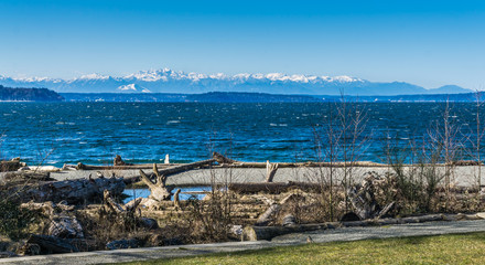 Olympics From Seahurst Beach 2