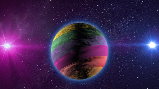 planet LGBT rotates in space