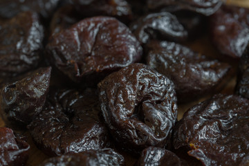 dried plums (prunes) macro