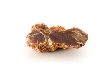 stone agate, Jasper, amethyst cut isolated on white background