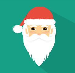 Santa Claus icon. Flat design.