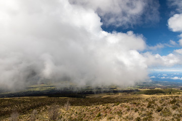 Clouds over the Haleakala volcano