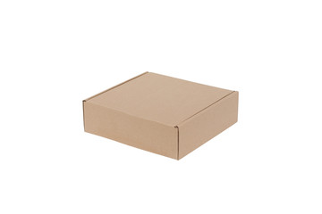 box, cardboard, isolated, closed, brown, white, background, parcel, package, paper, post, blank, empty, square, container, crate, deliver, equipment, gift, nobody, object, office, pack, packaging, rec