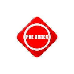 Red Pre order black button