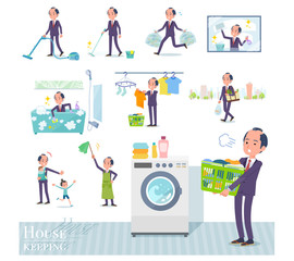flat type samurai Businessman_housekeeping