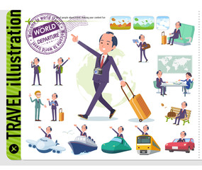 flat type samurai Businessman_travel