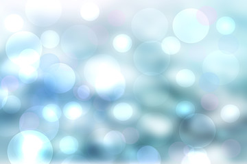 Blue turquoise abstract shiny blurred background texture with circular bokeh lights. Beautiful backdrop.