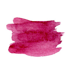 Hand drawn watercolor red wine stroke