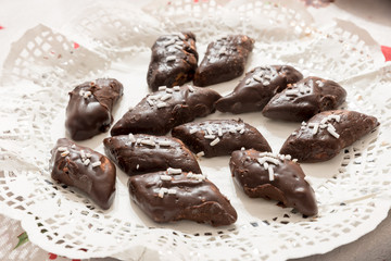 Delicious chocolate covered cookies