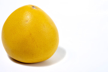 Lies of ripe pomelo isolated on white background