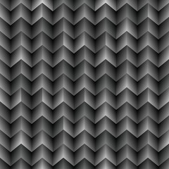 Abstract dark seamless background pattern with rhomboids.Vector 3D graphic illustration in grayscale.