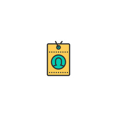 Id card icon design. Essential icon vector design