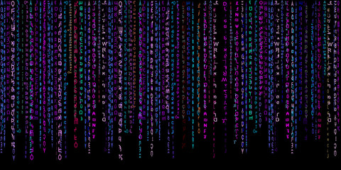 The matrix is colored on a black background