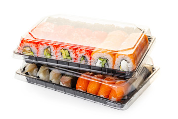 sushi set in a package