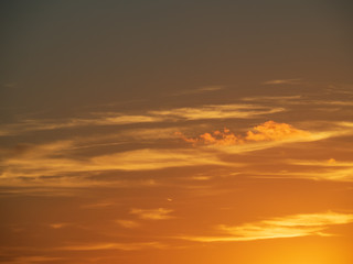 Golden sky when sunset