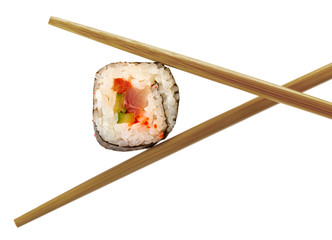 sticks keep sushi roll
