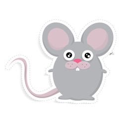 sticker mouse vector