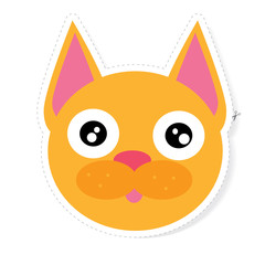 sticker cat vector