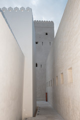 View of Al Hosn Fort walls Abu Dhabi UAE