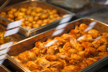 cutlets lunch on the counter close-up