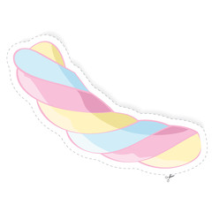 marshmallow vector sticker