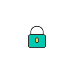 Locked icon design. Essential icon vector design
