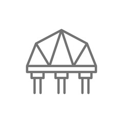 Suspension bridge line icon. Isolated on white background