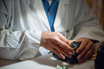 Technical while cleaning the camera sensor