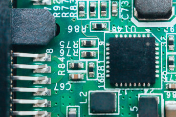 Circuit board repair. Electronic hardware modern technology. Motherboard digital personal computer...