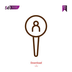 Outline Pin icon. pin icon vector isolated on white background. man-footwear. Graphic design, mobile application,professions icons 2019 year, user interface. Editable stroke. EPS10 format