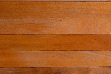 Beautiful texture of natural orange wood slats. Horizontal sense