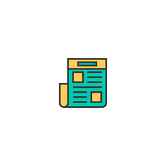 Newspaper icon design. Essential icon vector design