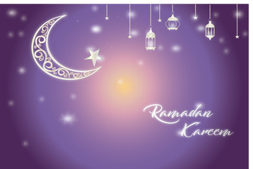 Ramadan Kareem greeting beautiful lettering for banner islamic background