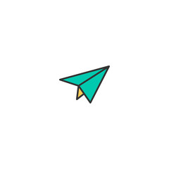 Paper plane icon design. Essential icon vector design