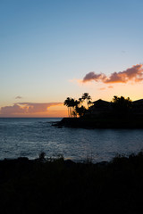Fototapeta na wymiar Hawaii Coastline Sunset