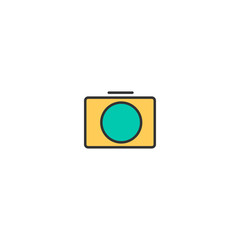 Photo camera icon design. Essential icon vector design