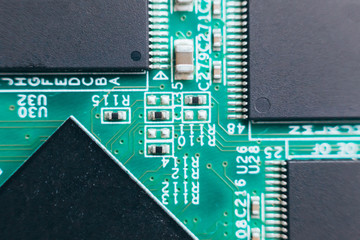 Circuit board repair. Electronic hardware modern technology. Motherboard digital personal computer...