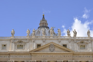 Detail on a Church in Vatican City, Rome, Italy