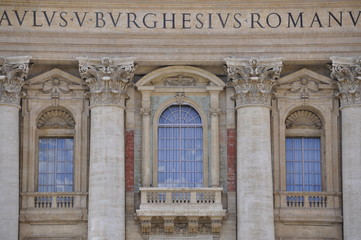 Detail on a Church in Vatican City, Rome, Italy