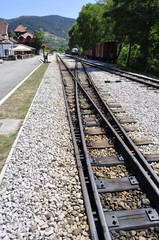 Fototapeta na wymiar Railway in Mokra Gora, Serbia