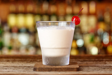 Milk alcoholic cocktail